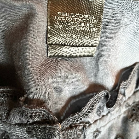 Marc by Marc Jacobs Sugar Skull Embroidered Ruffle Dress Navy Size 8 Cotton - Picture 5 of 8